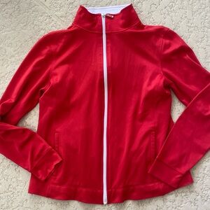 Izod Red Full Zip Lightweight Golf Pickleball Jacket size SP